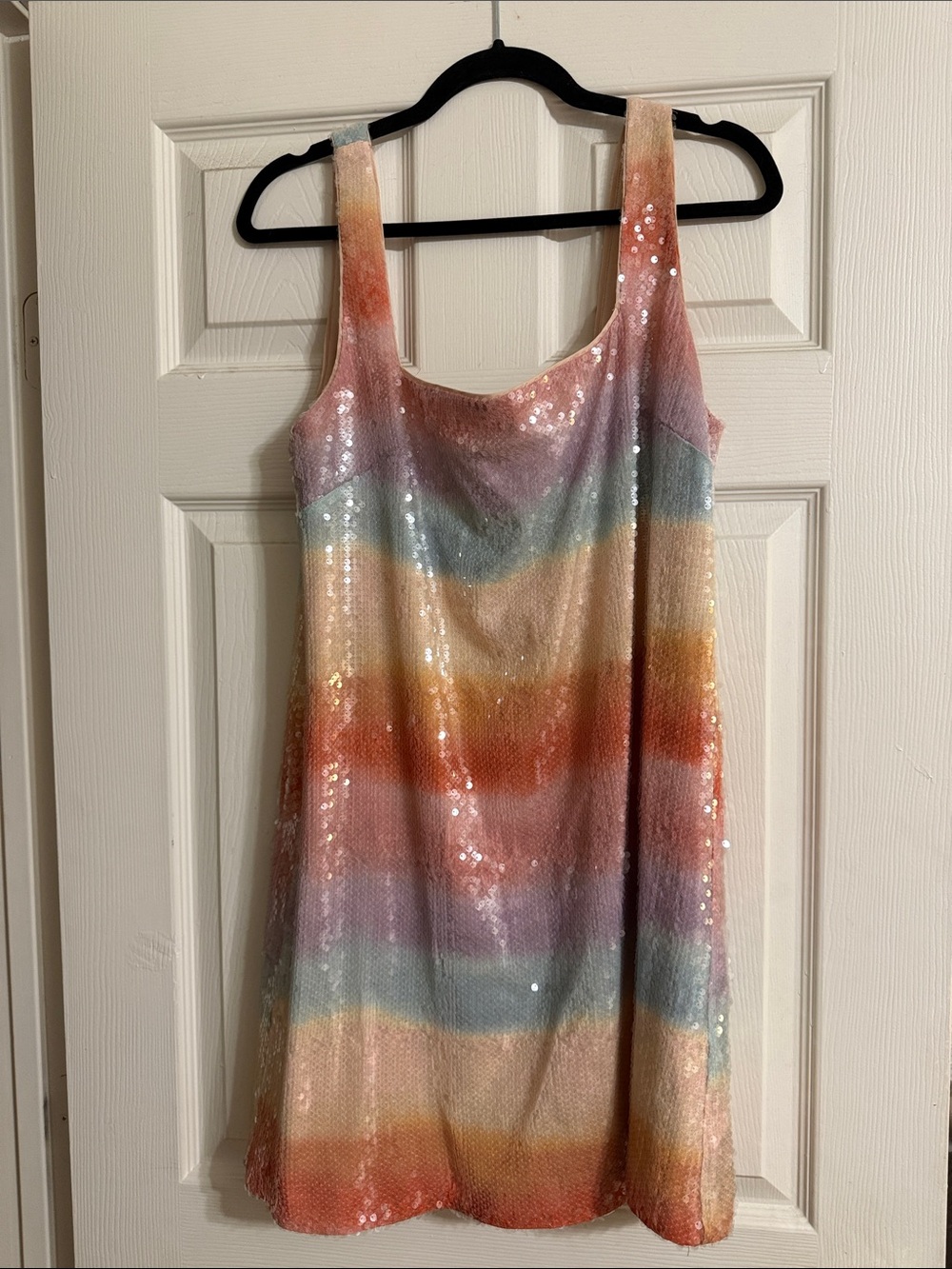 Gianni Bini Pastel Rainbow Sequin Mini Dress